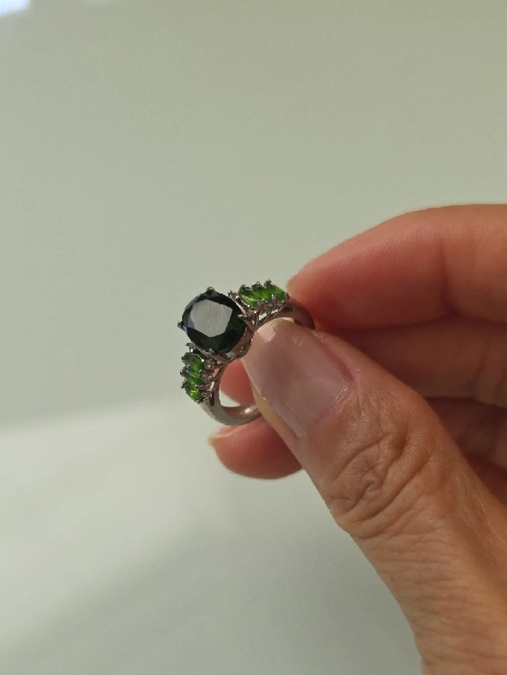 Chrome Diopside Sterling Silver Ring - Size 5 - Picture 3 of 7